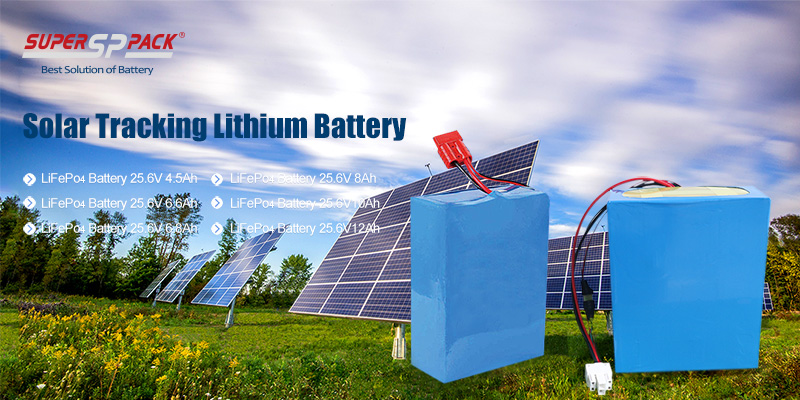 Batteries au lithium de 25,6 volts pour divers systèmes de suivi solaire