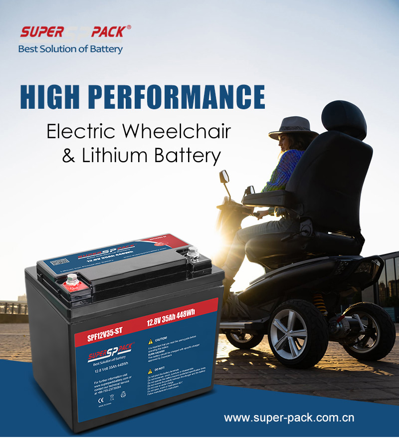 Batterie de scooter de mobilité Superpack Lithium 12V35Ah