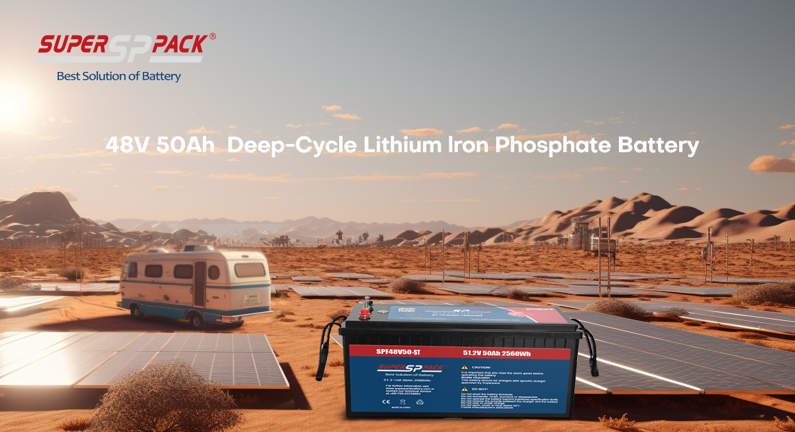 Batterie au lithium fer phosphate à décharge profonde Superpack 48 V 50 Ah