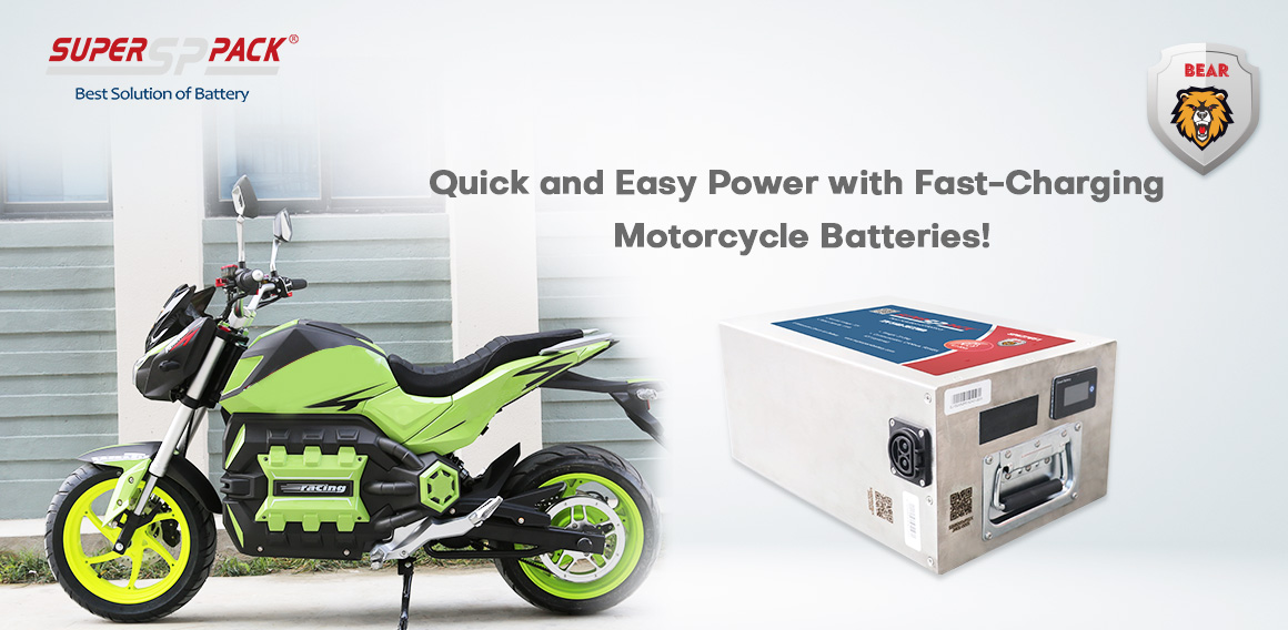 Alimentation rapide et facile avec des batteries de moto à charge rapide !