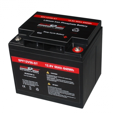 Batterie au lithium rechargeable au phosphate de fer au lithium 12.8V 50Ah (Lifepo4) 