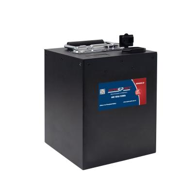 48V 15Ah LiFePO4 battery pack isolated on white background